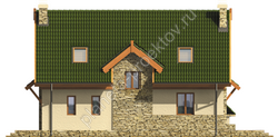 Дом в стиле шале из бетона и дерева