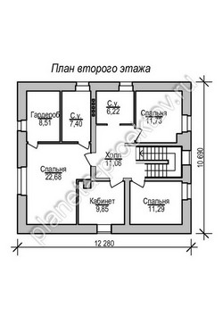 Проект кирпичного дома 10х12 11-114