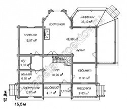 Дом из калиброванного бревна 14-110